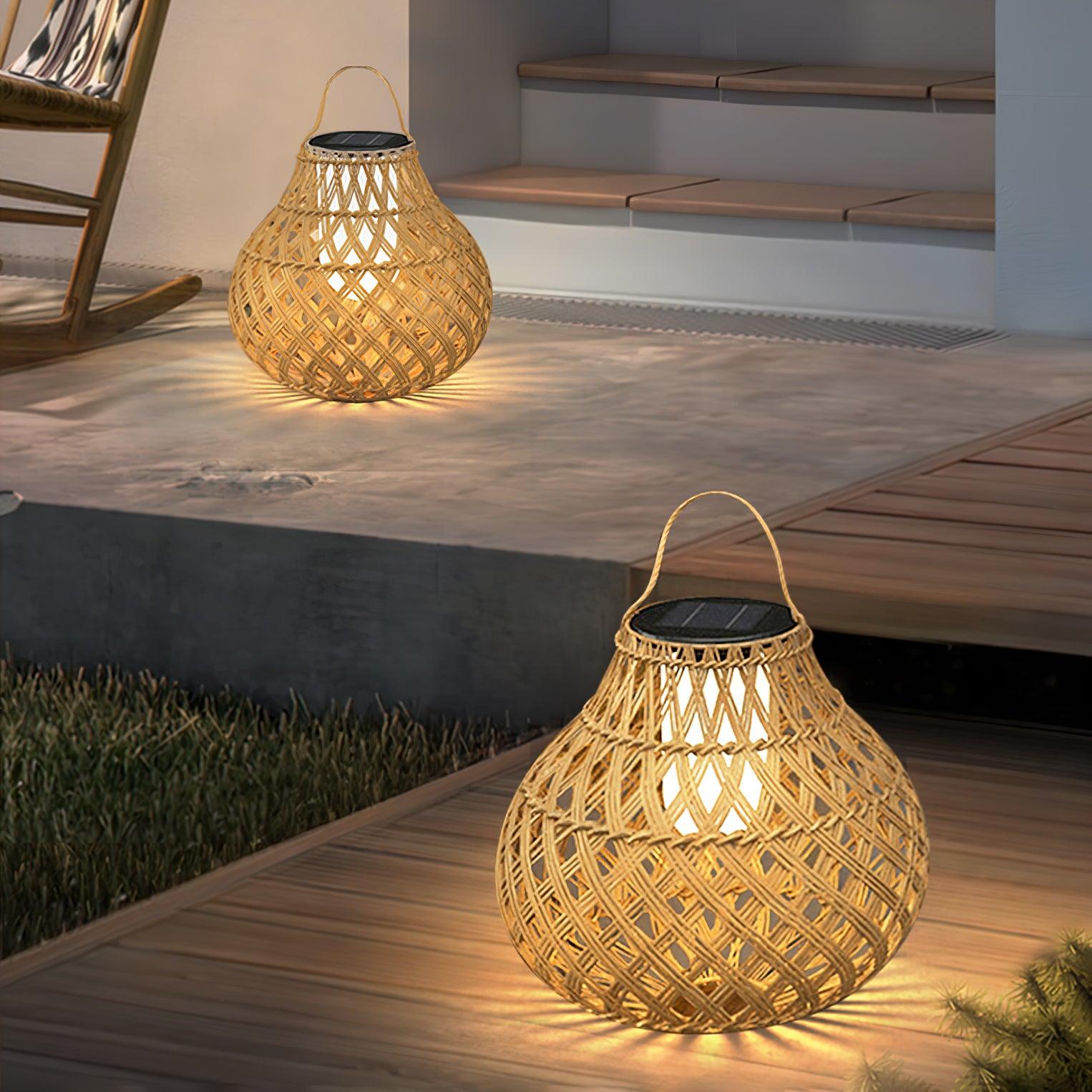 Woven Sphere Lantern Outdoor Lamp - Solar Outdoor Lamp Great