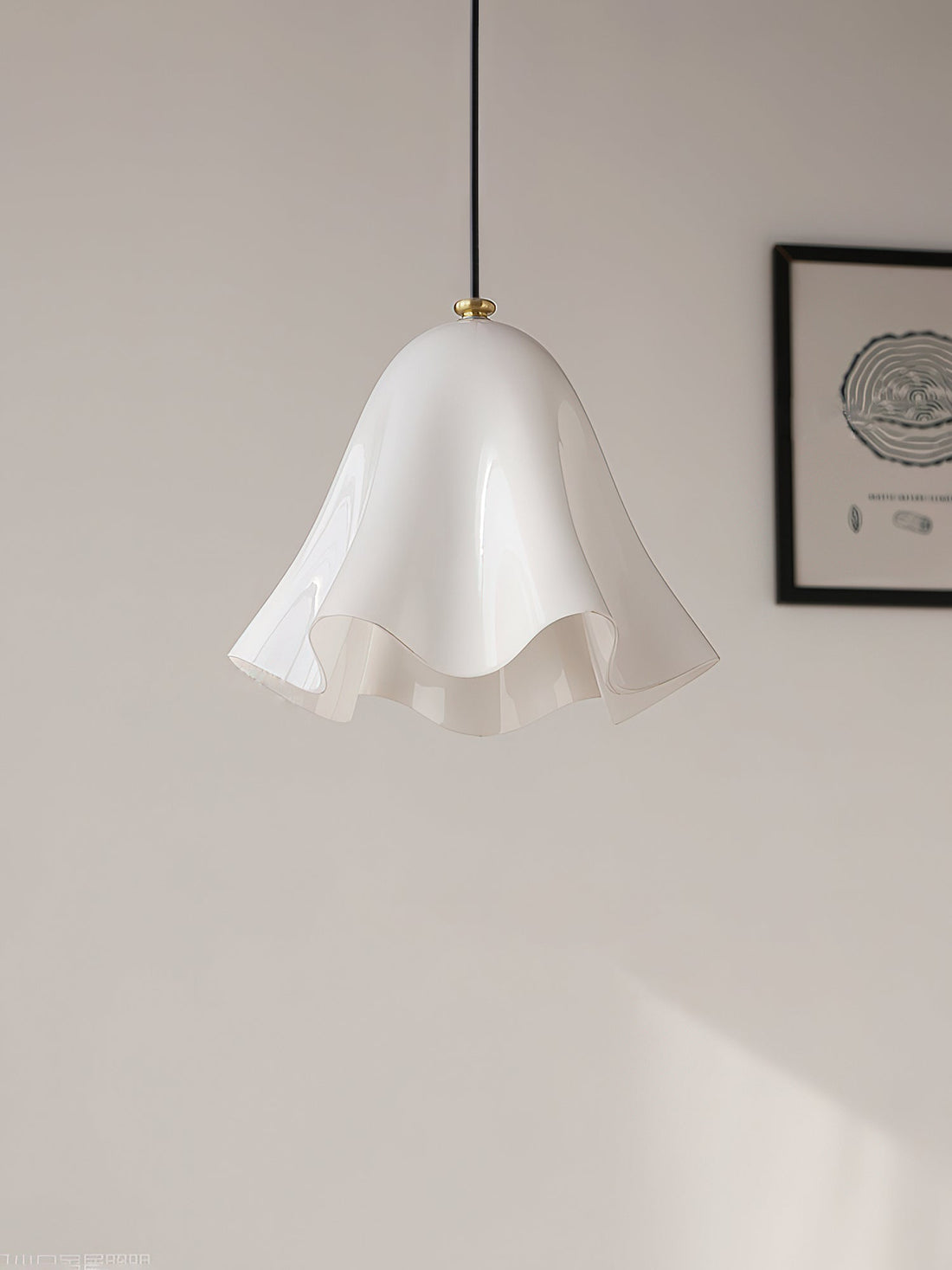 Undulating Glass Flower Plug-In Swag Pendant