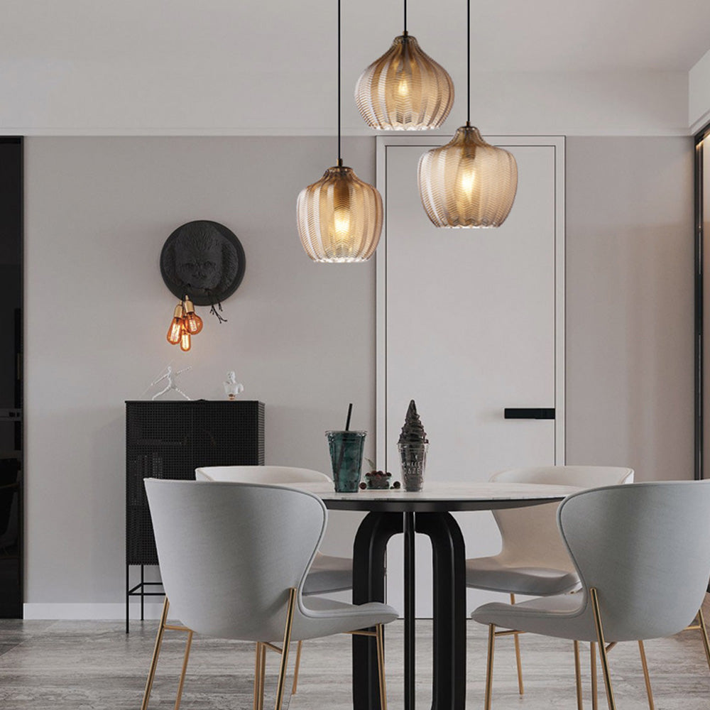 Glass Lampshade Pendant Lamp - Stylish Fixture for Living Room