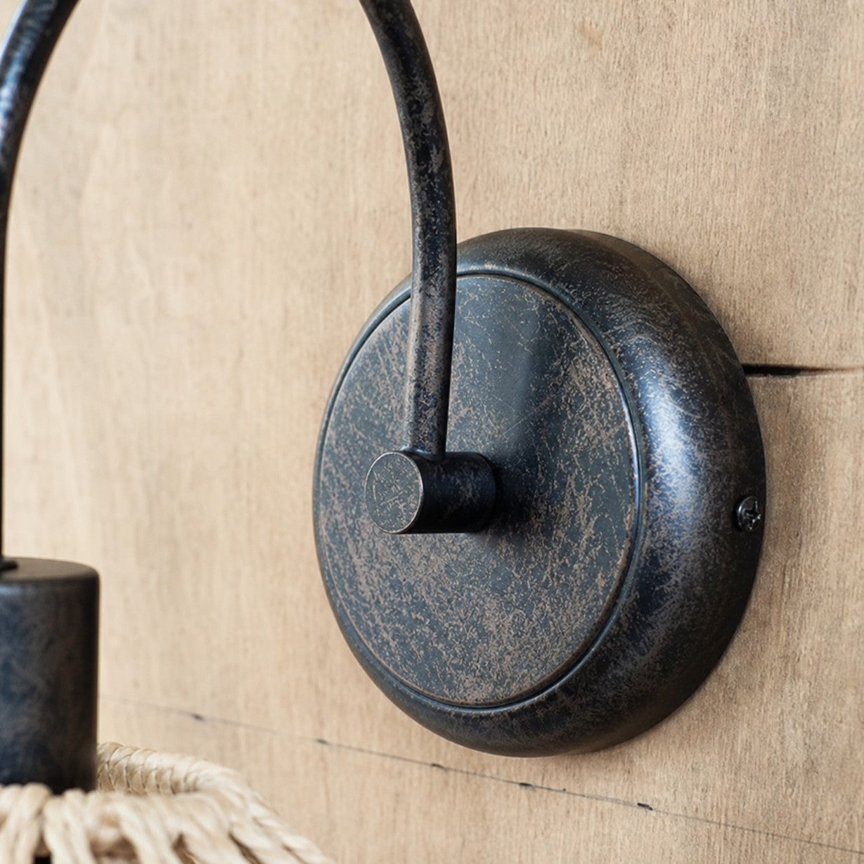 Wabi-Sabi Woven Rattan Wall Sconce
