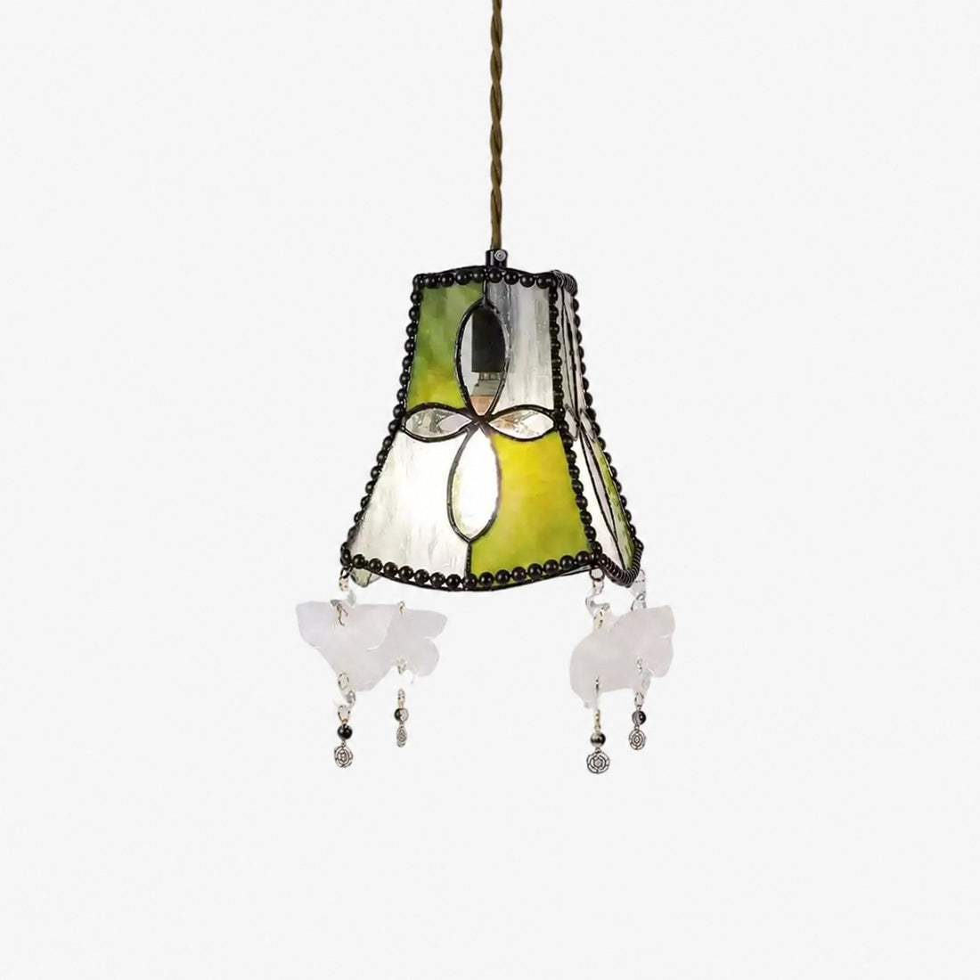 Shell Butterfly Stained Pendant Light