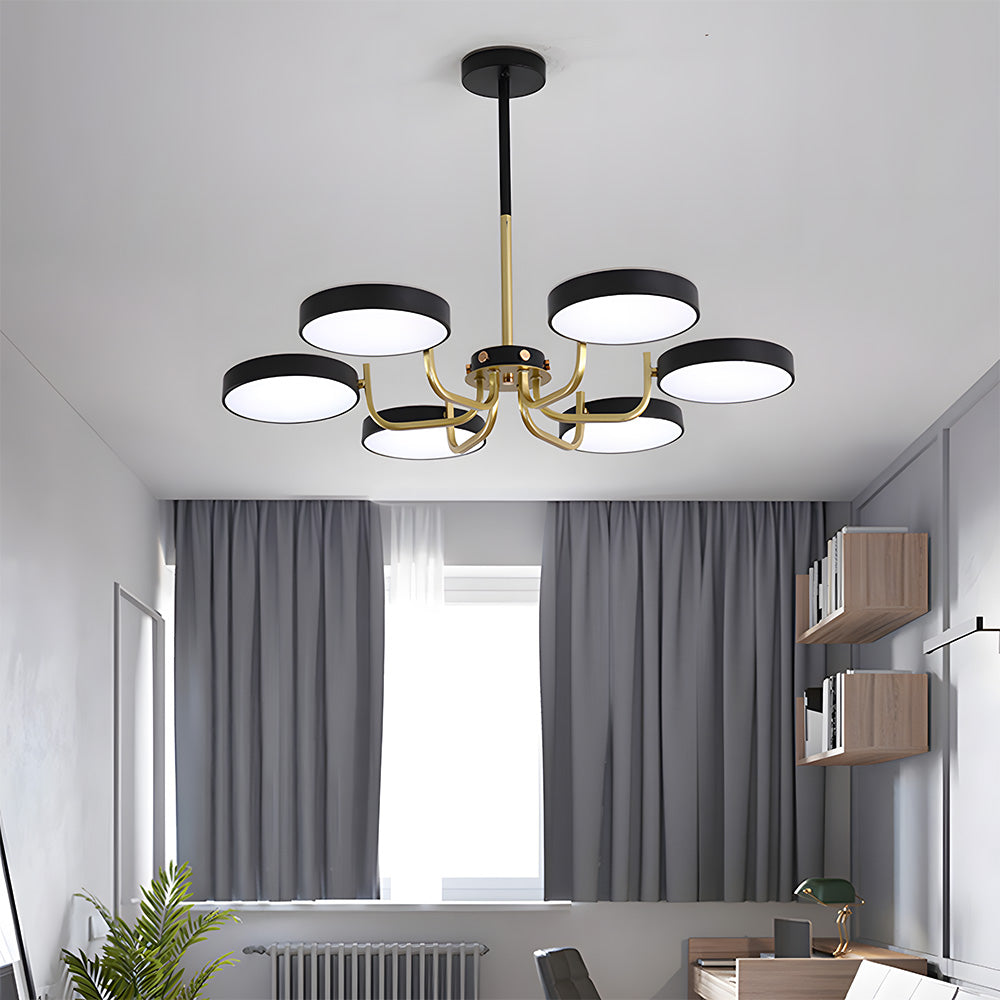 Disc Branch Iron Ceiling Lamp - Nordic Creative Light for Living Room