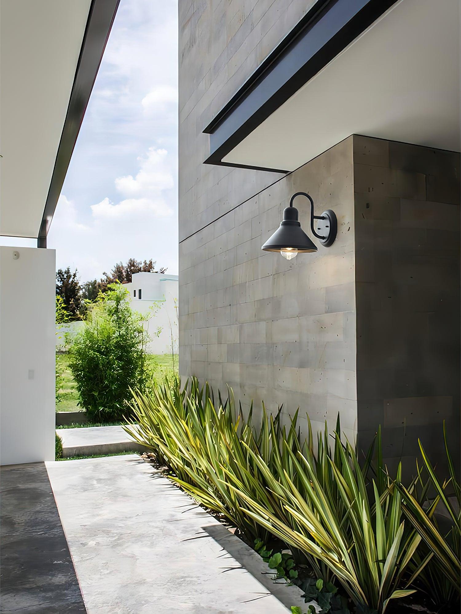 Outdoor Wall Lamp - Rustic Metal Sconce for Porch & Garden Lighting