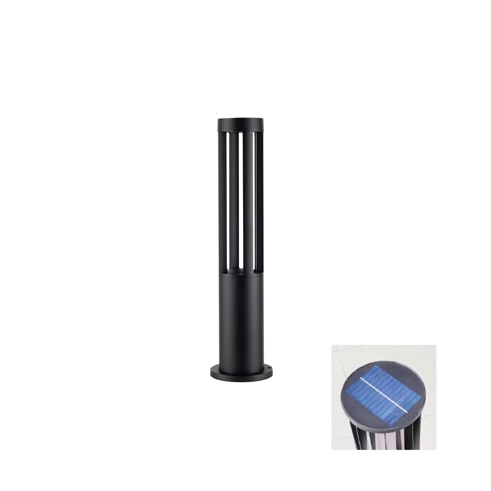 Black Solar Outdoor Post Light - Waterproof Solar Post Lamp