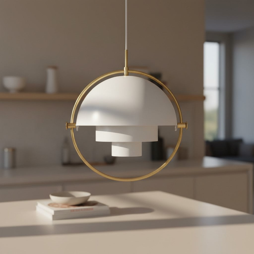 Multiva Sculptural Pendant Light – Adjustable Chandelier in Danish Modern Style for Dining Areas N18