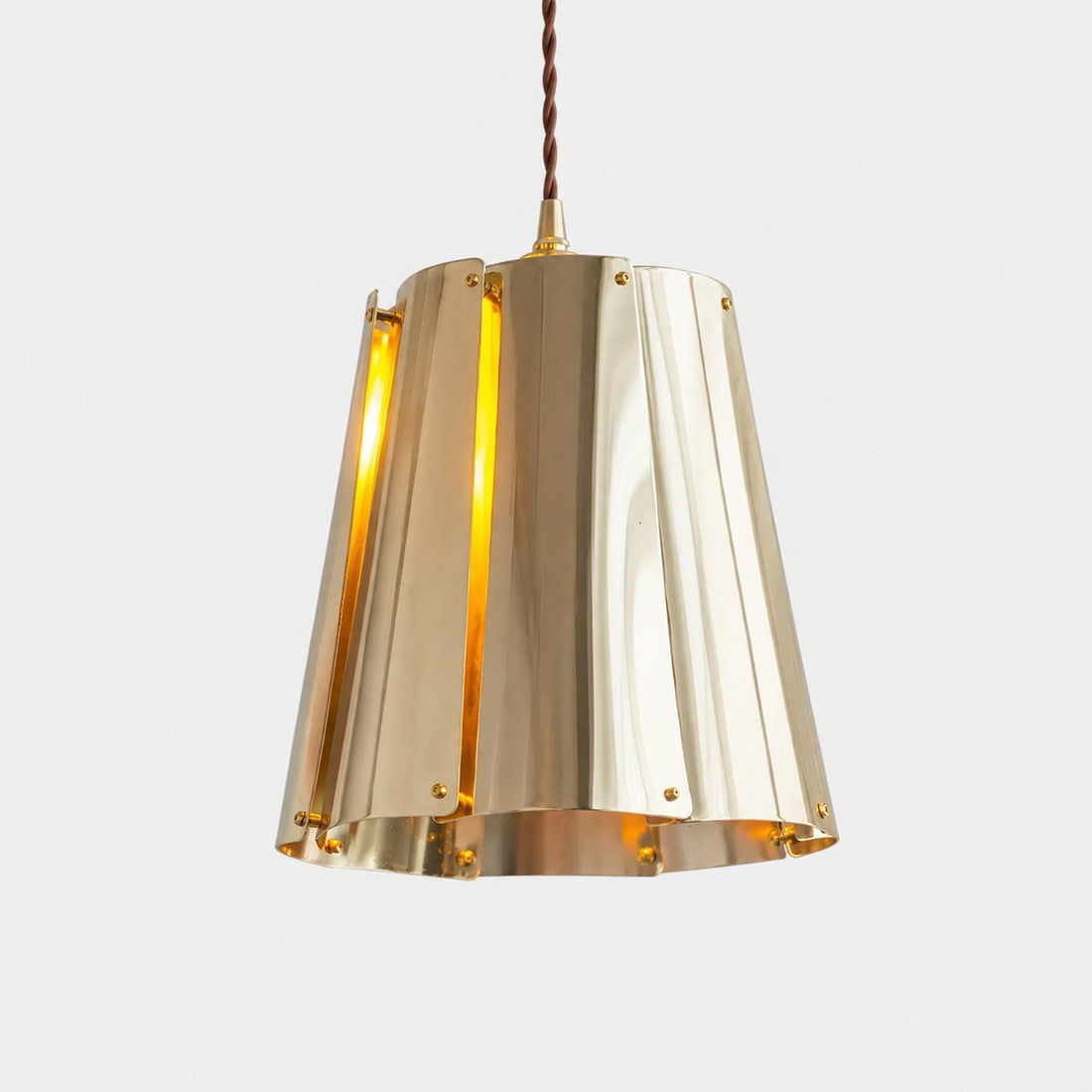 Vintage Metal Pendant Light with Layered Shade