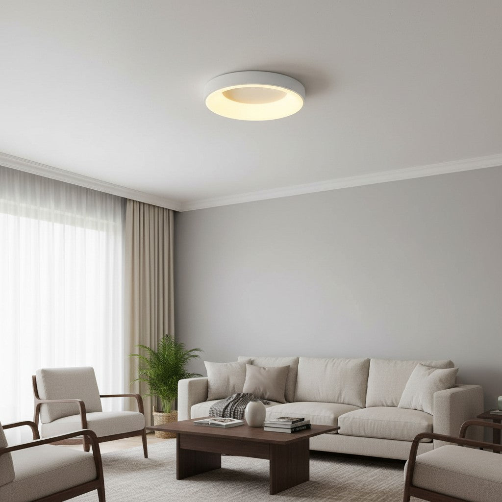 Lumiflexa Modern Round Ceiling Light Acrylic Shade for Bedroom and Hallways