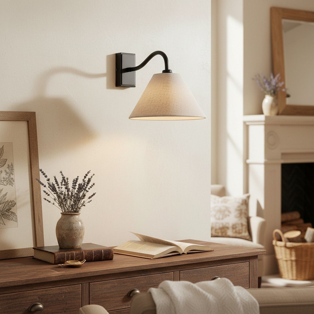 Lumweve Wall Light - Pleated Look Shade Refined Sconce for Corridor and Study