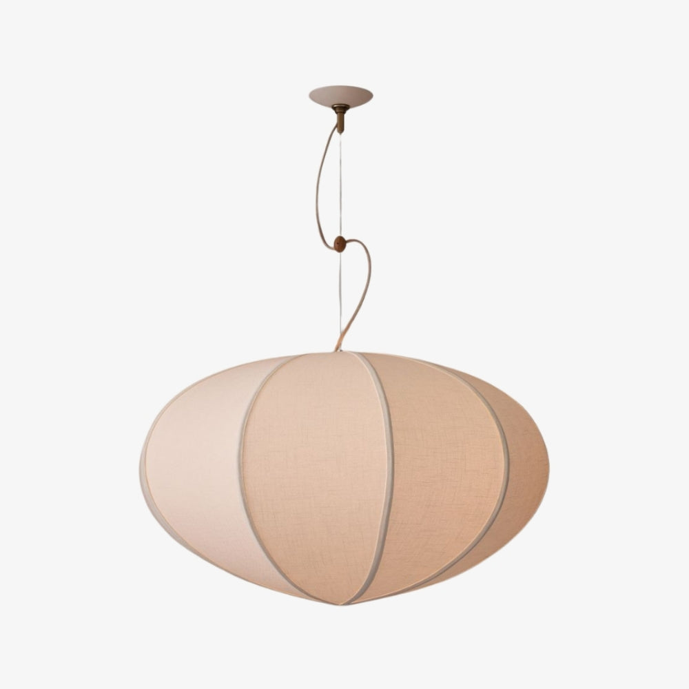 Alvian Pendant Light - Linen Shade with Adjustable Height for Cozy Dining