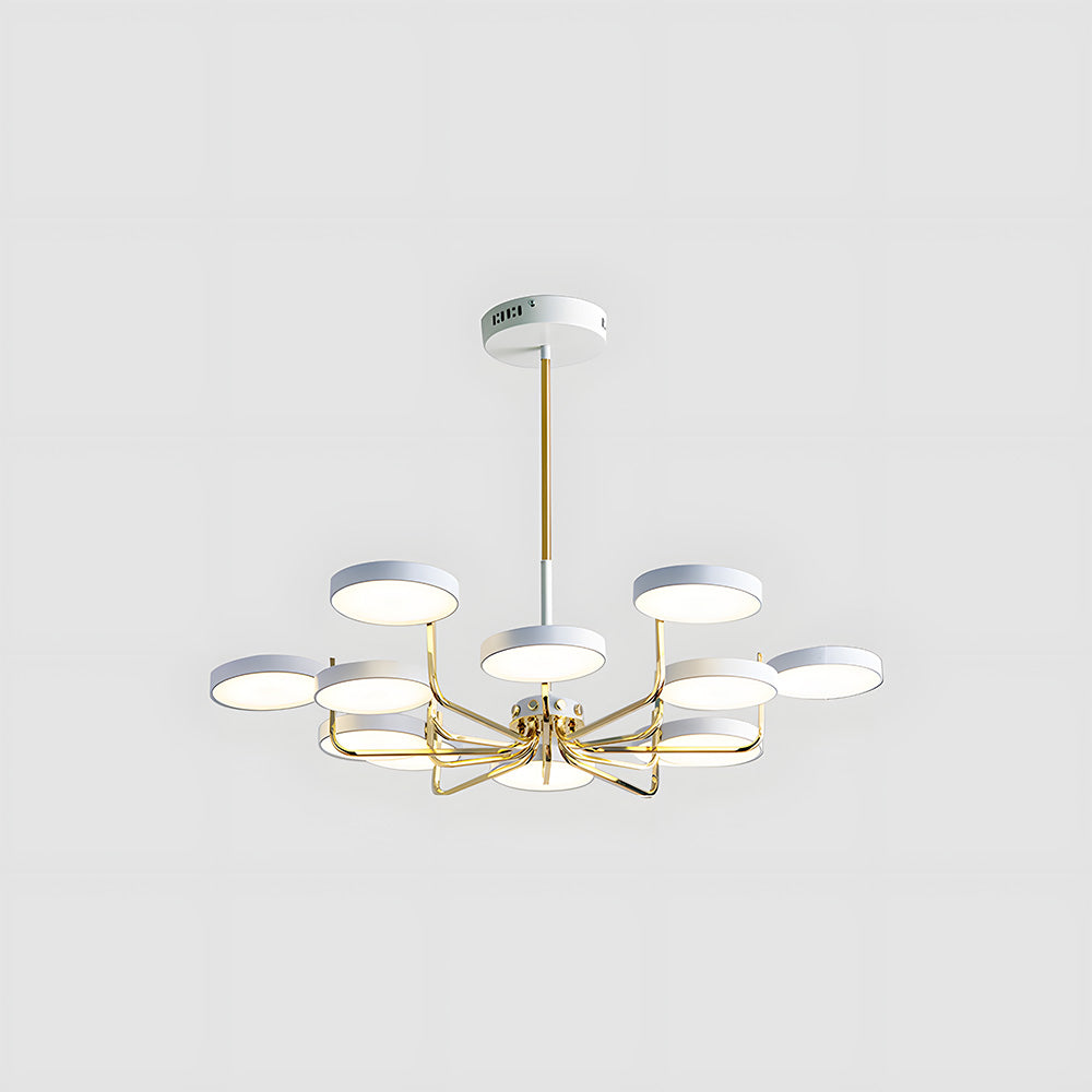 Disc Branch Iron Ceiling Lamp - Nordic Creative Light for Living Room