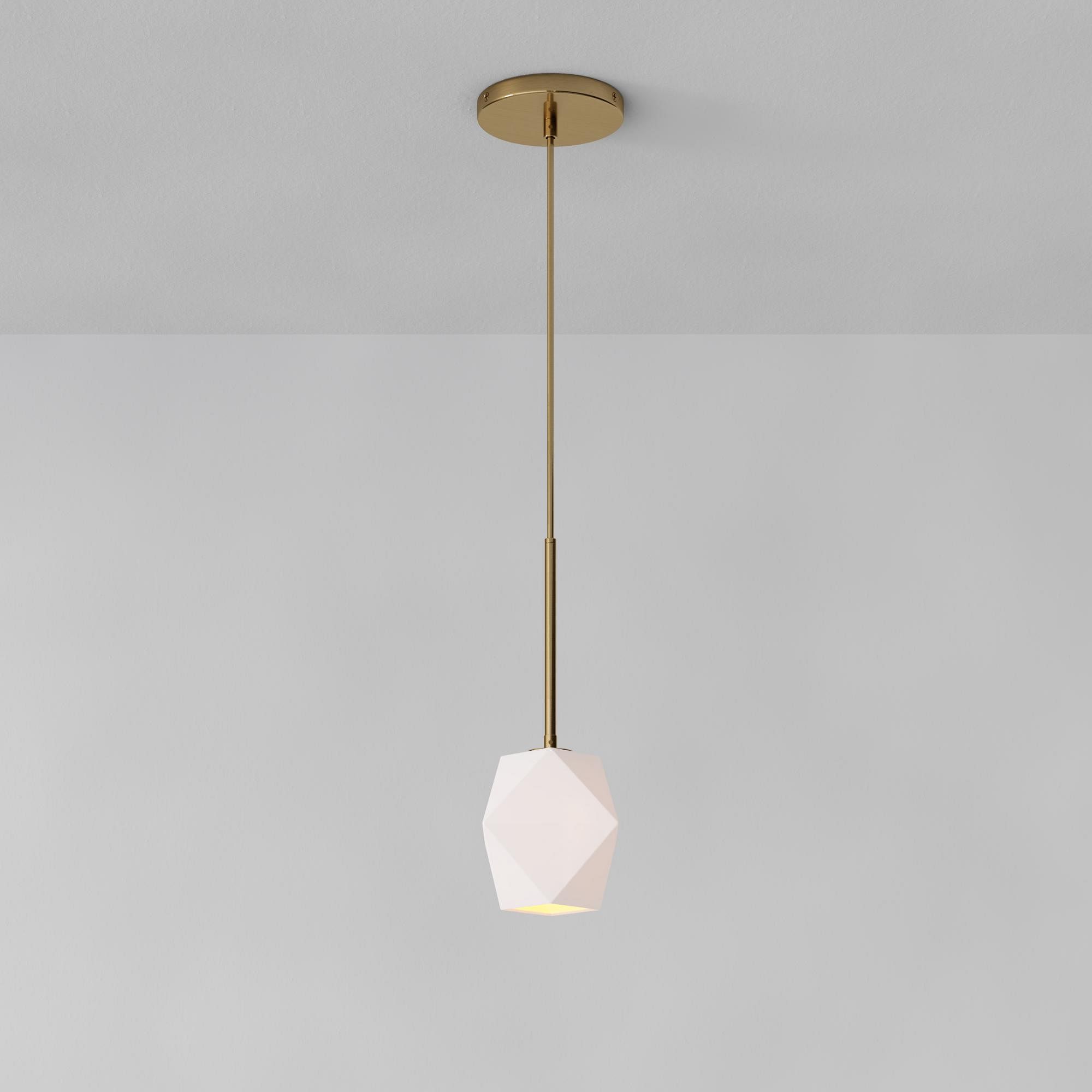 Talvior Faceted Pendant Light – Adjustable Glass Light Fixture