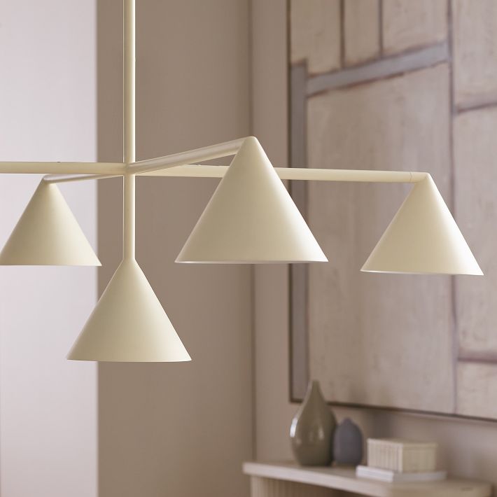 Brivana Modern Metal Chandelier - Black Cone Pendant Lamp for Office