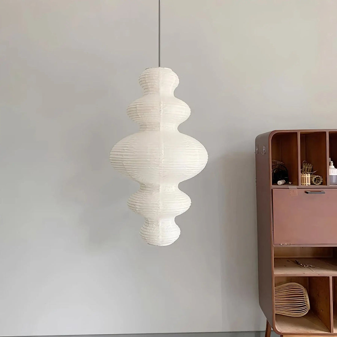 Sculptural Rice Paper Pendant Lamp - Luxurious Lamp for Bedroom