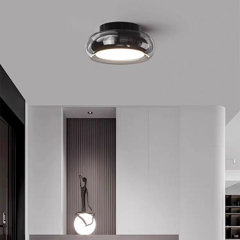 Modern Glass Ceiling Light - Elevate Ambiance Fixture for Living Room