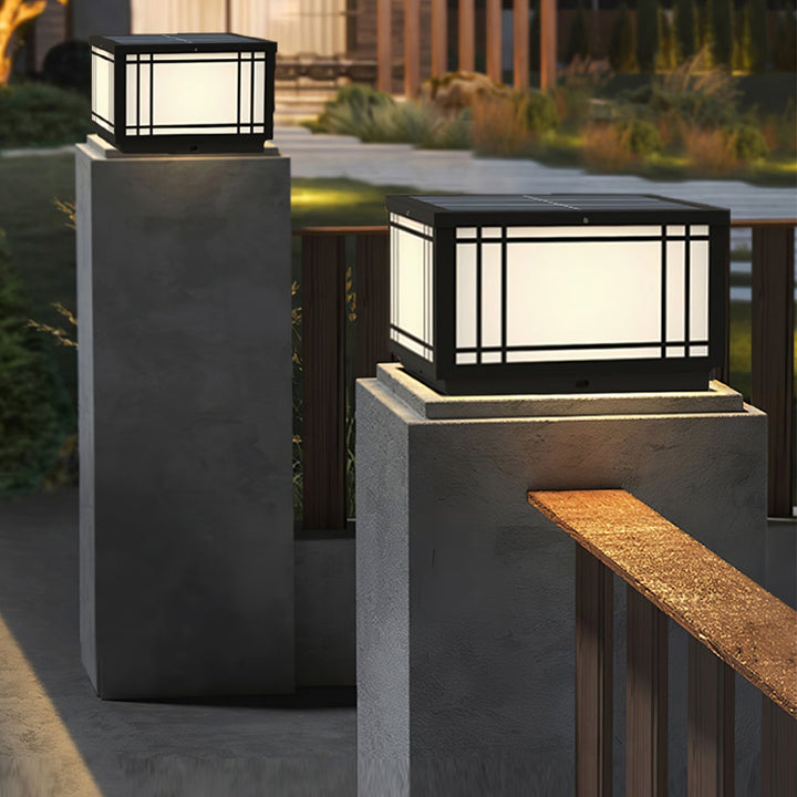 Solar Cube Laterne Außenlampe - Moderne Garten &amp; Terrasse Ambientebeleuchtung