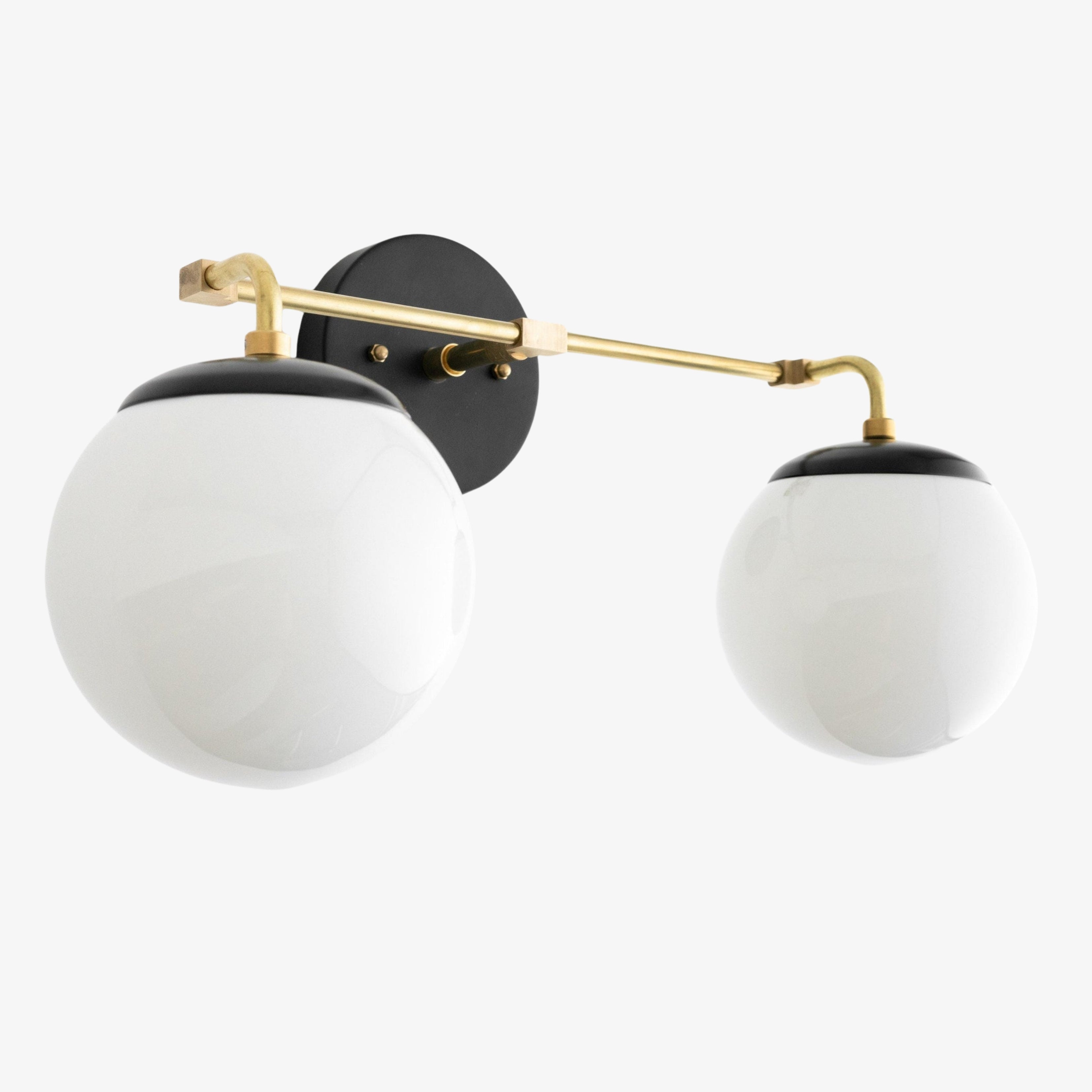 Glorica Glass Wall Sconce - Modern Vintage Vanity Light Fixture