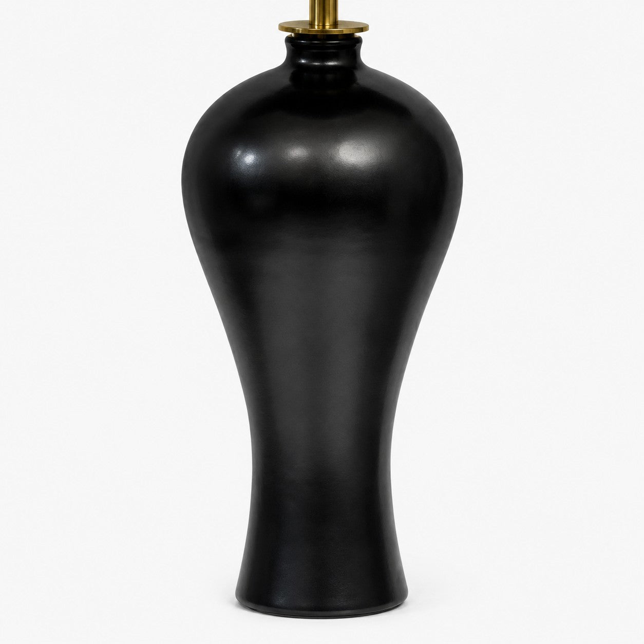 Dark sculptural table lamp base
