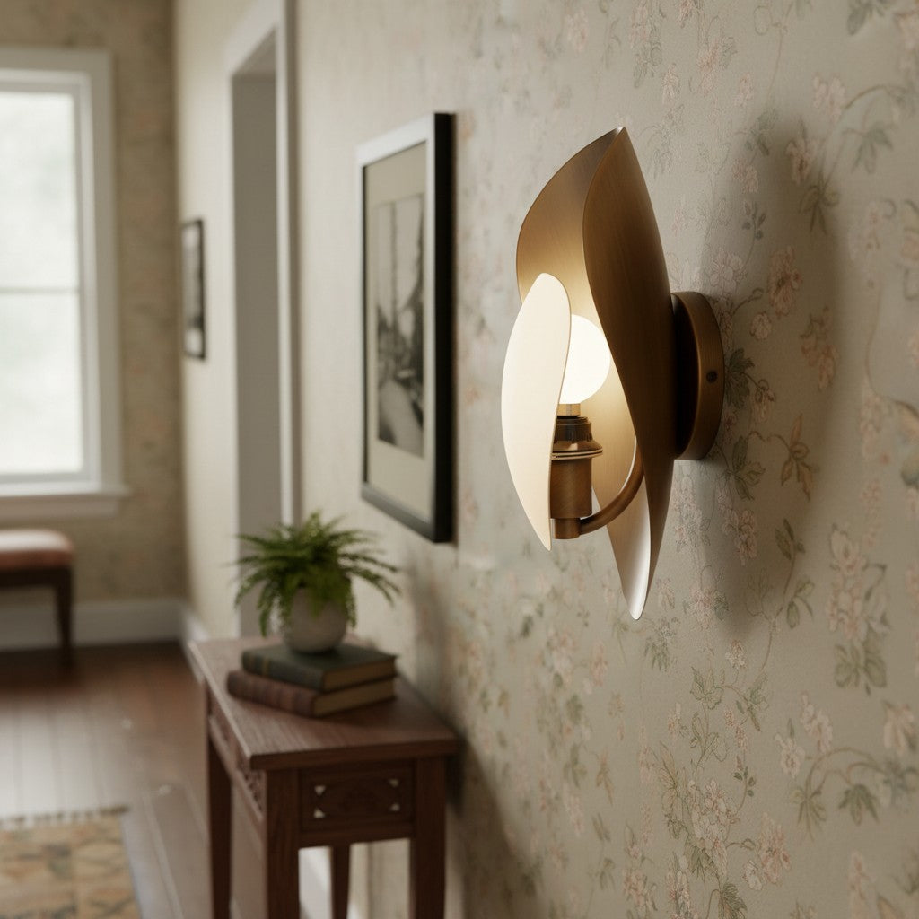 Shella Artistic Wall Lamp – Petal-Like Shade Design for Bedroom or Hallway