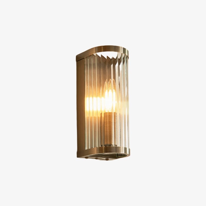 RibGlow Art-Deco-Wandleuchte aus geripptem Glas – Wandleuchte im Vintage-Stil für das Wohnzimmer