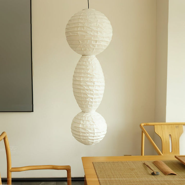 Lantern Series Pendant Lamp - Layered Xuan Paper Lamp for Dining Room