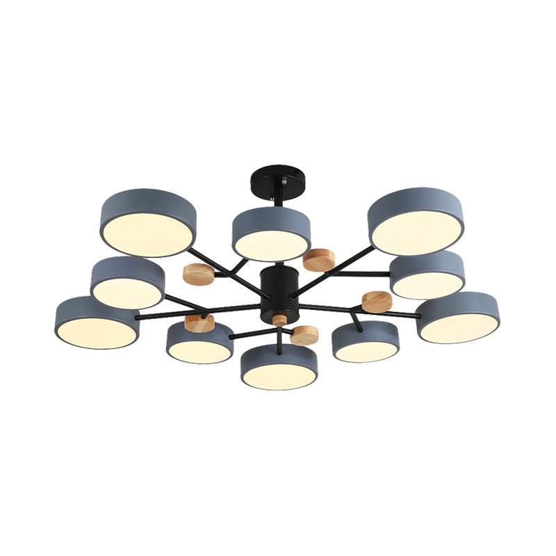 Modern Acrylic Chandelier - Multiple Lamp Heads Lamp for Living Room
