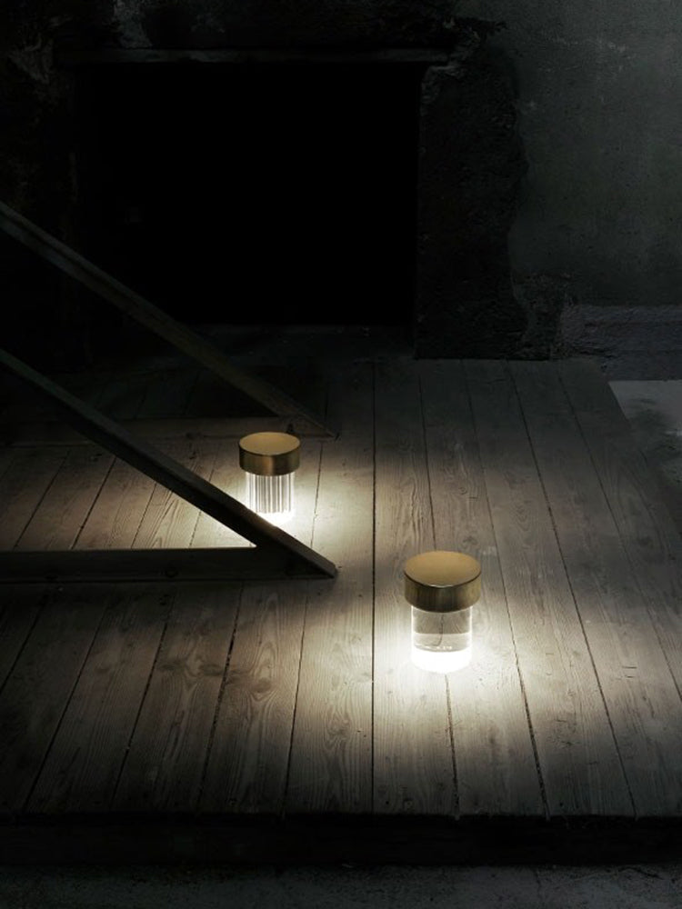 Tragbare Tischlampe – wiederaufladbare Glaslampe für Wohnzimmer und Schreibtisch