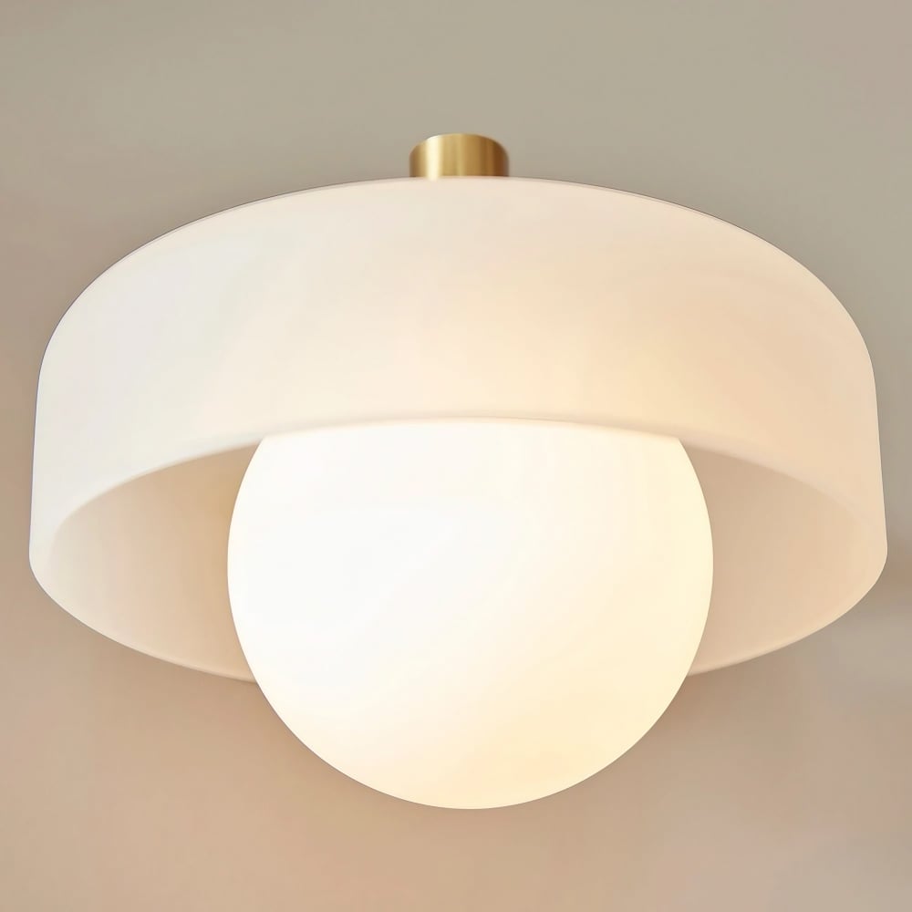 Zirvos Retro Globe Glass Wall Sconce – Elegant Brass-Inspired Shade Wall Light for Corridor