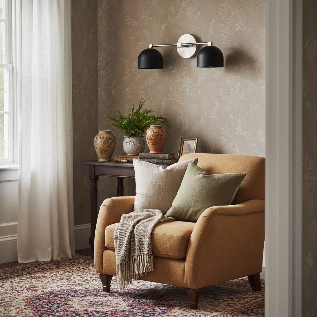 Metio Dome Mid-Century Deep Ball Schminklampe - Messing Wandleuchte