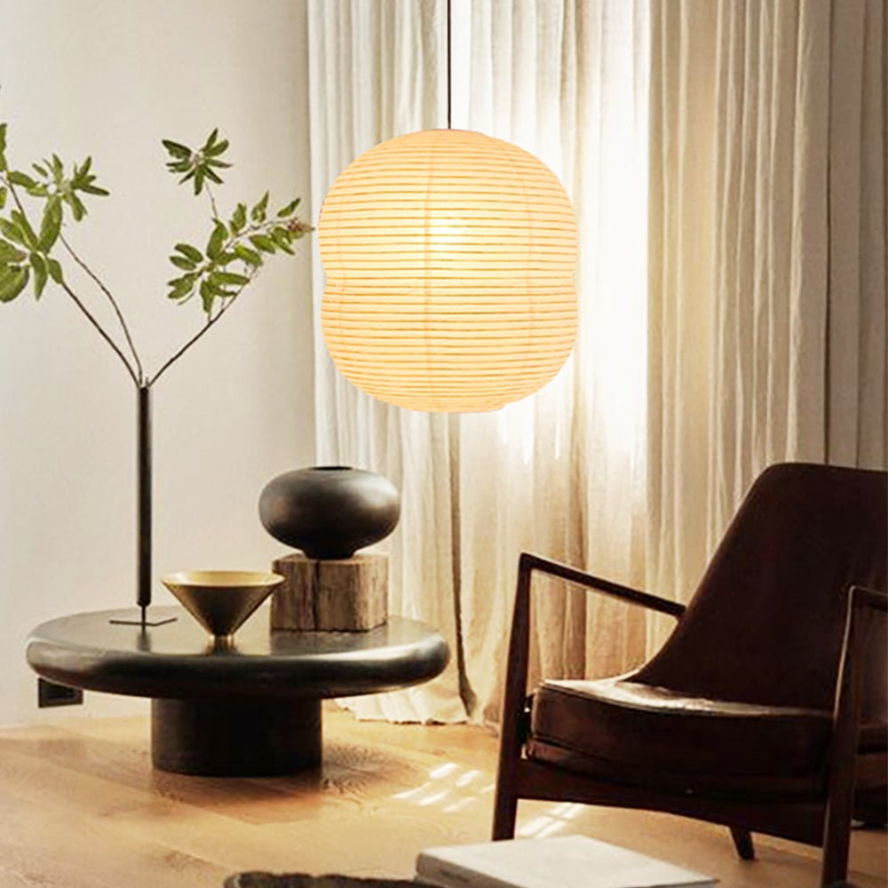 Washi-Papier-Mini-Pendelleuchte – Lampe im japanischen Stil für das Wohnzimmer