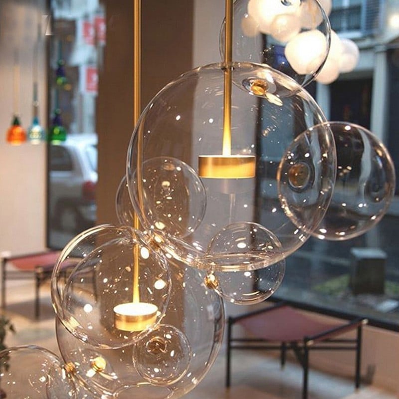 Clear Bolle Soap Bubble Pendant Light