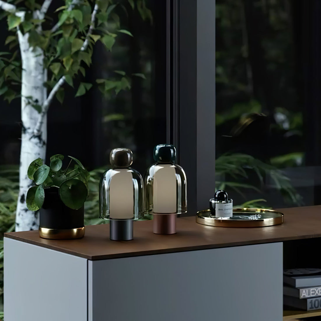 Tischlampe – Tragbare wiederaufladbare Lampe für den Einsatz im Wohnzimmer und Schlafzimmer