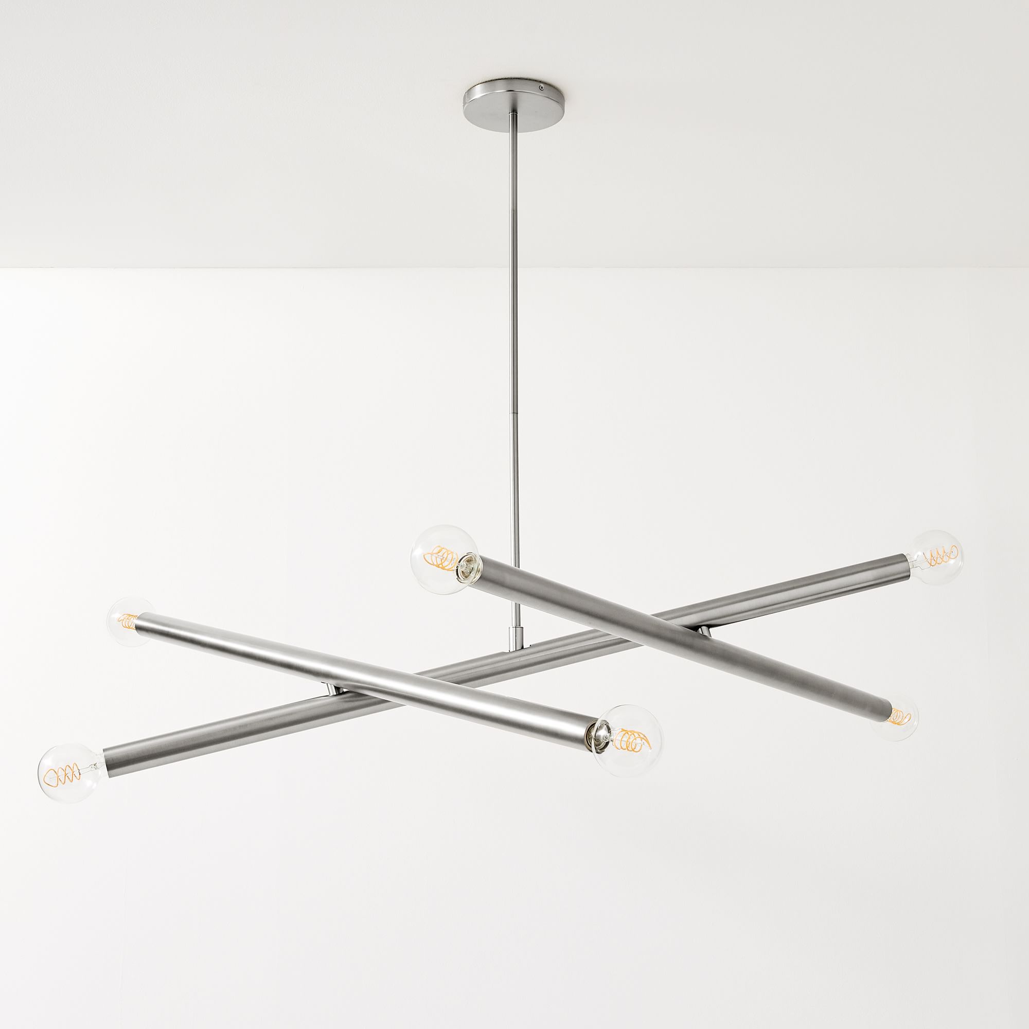 Borvia Metal Arm Chandelier - Modern Adjustable Trace Lamp for Hallway