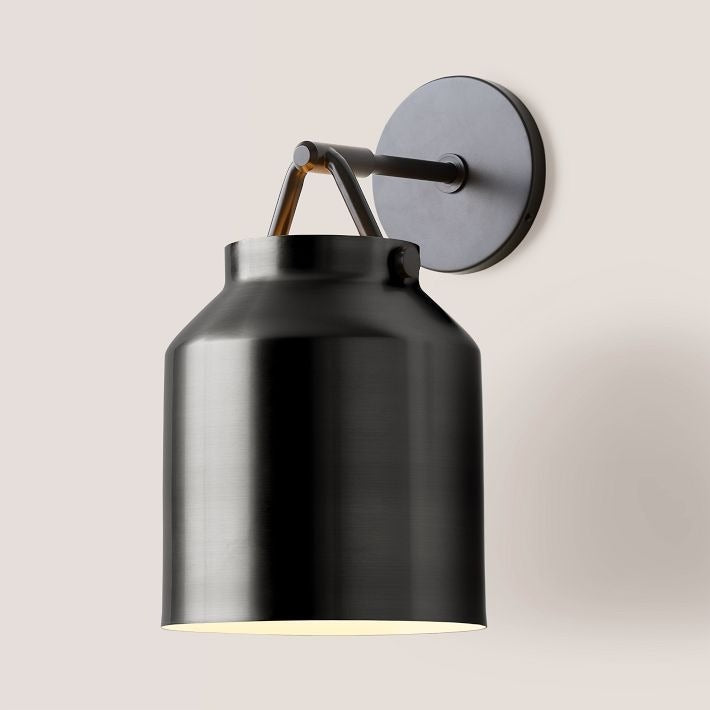 Hanton Brass Damp Rated Sconce - Modern Glass Wall Light for Bathroom