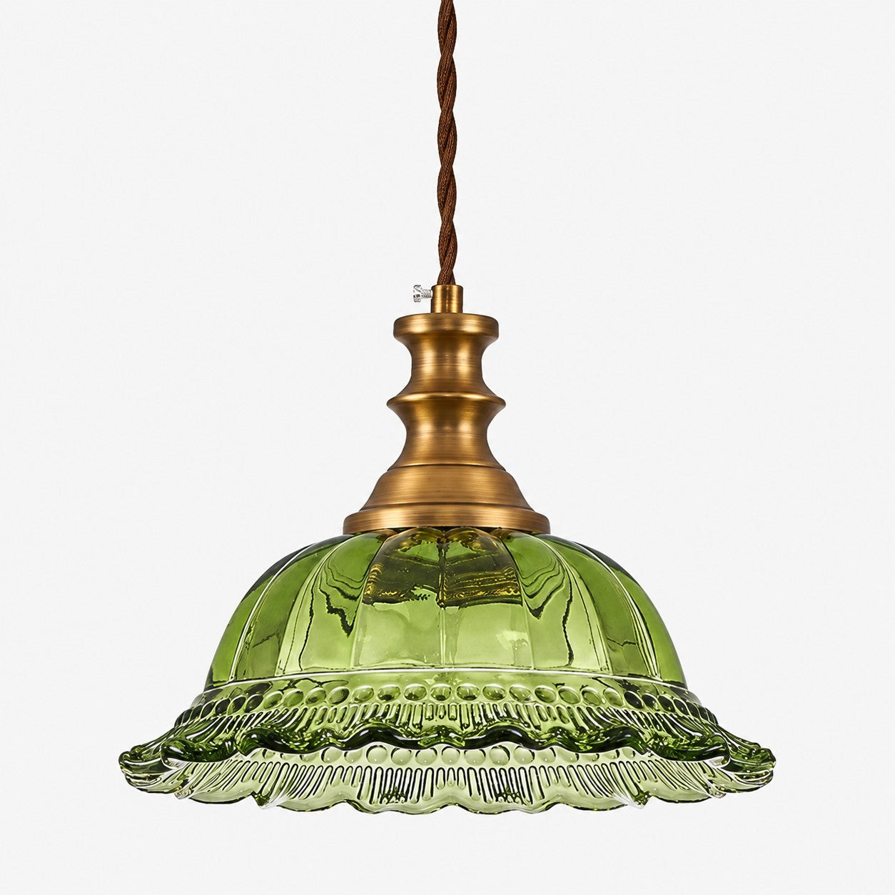 Vintage Fluted Glass Pendant Light for Kitchen & Dining