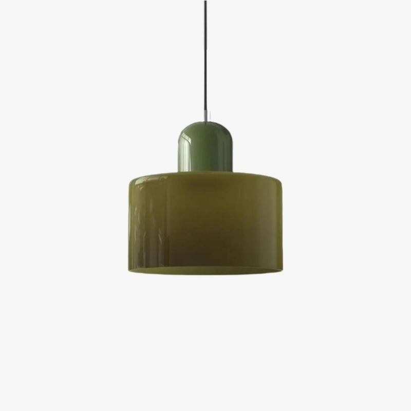Morvella Layered Disc and Orb Pendant Lamp - Contemporary Cylinder Design for Kitchen Islands