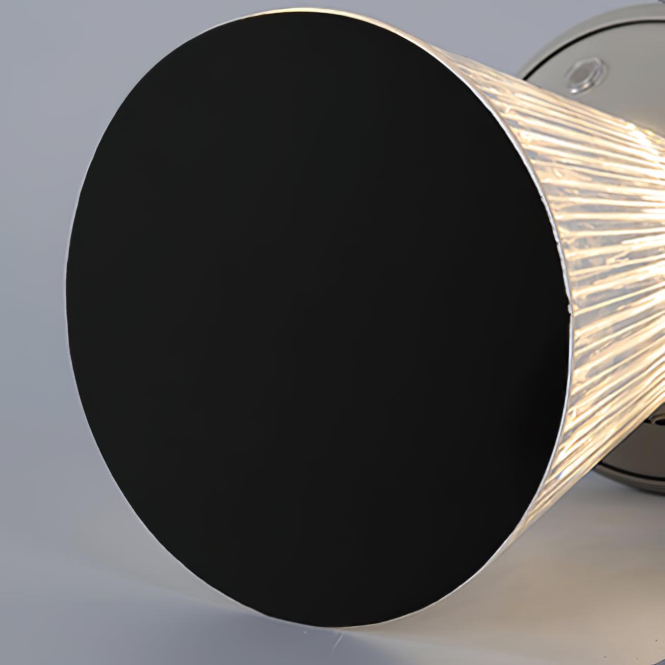 Gerippte Acryl-Tischlampe – USB-integriertes Batterielicht für Schlafzimmer