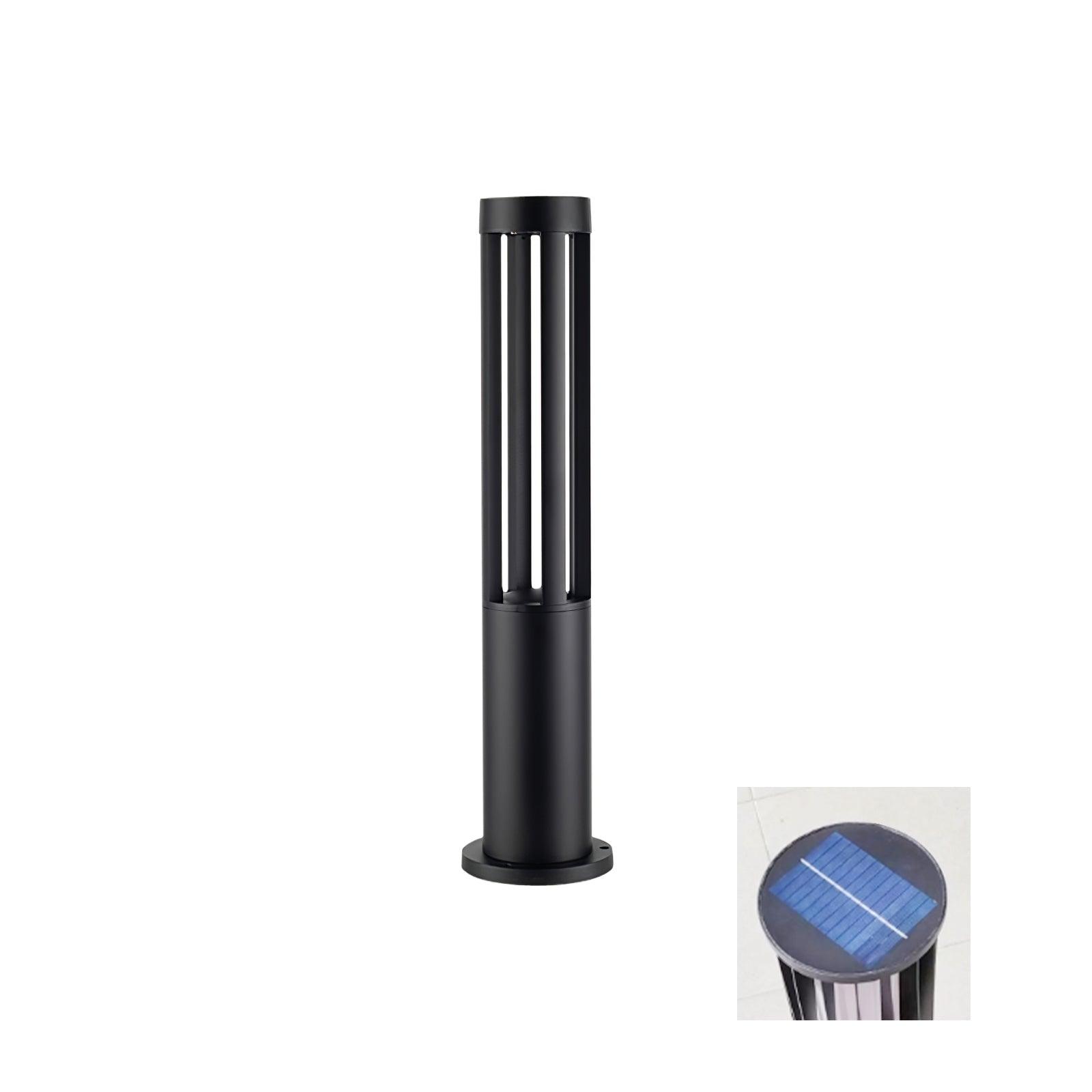 Black Solar Outdoor Post Light - Waterproof Solar Post Lamp