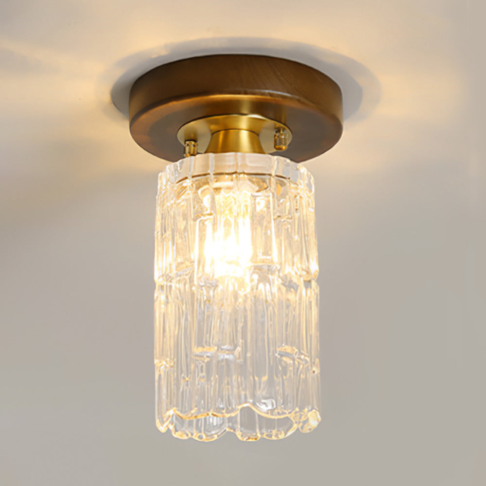 Contemporary Glass Ceiling Light - Modern Living Room Fixture