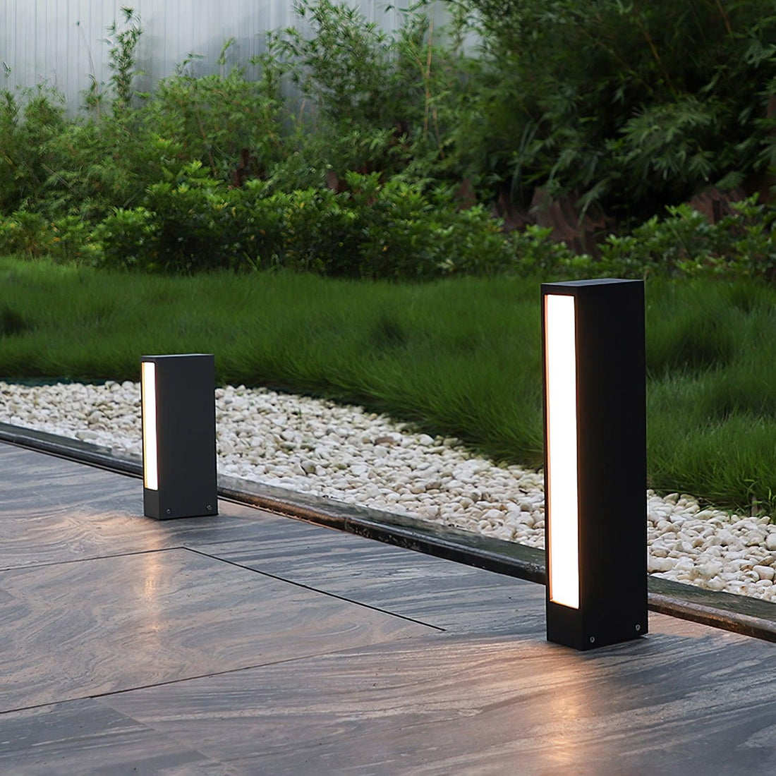 Aluminum Outdoor Post Lamp - Panel-Style Cast Lamp for Patio