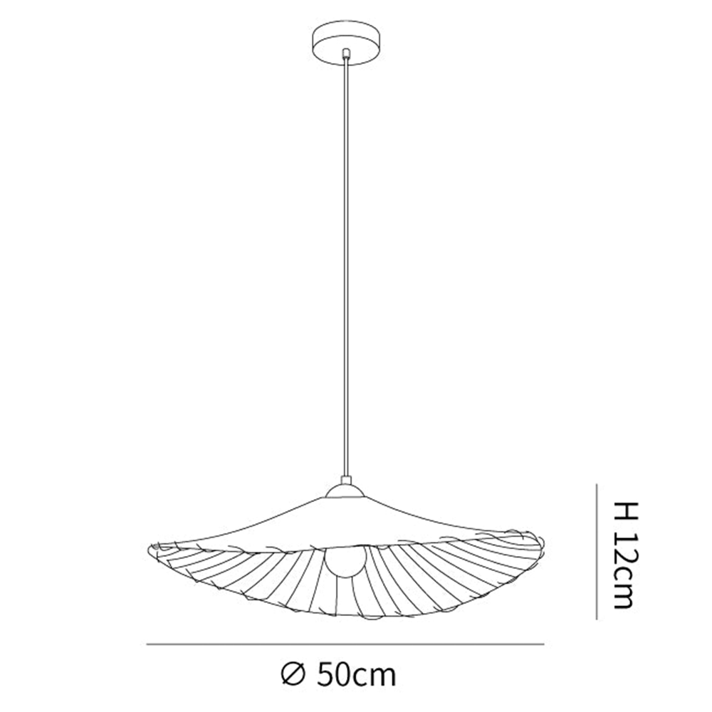 Wabi-Sabi Lotus Leaf Pendant Lamp – Fabric Light – Vintage Minimalist