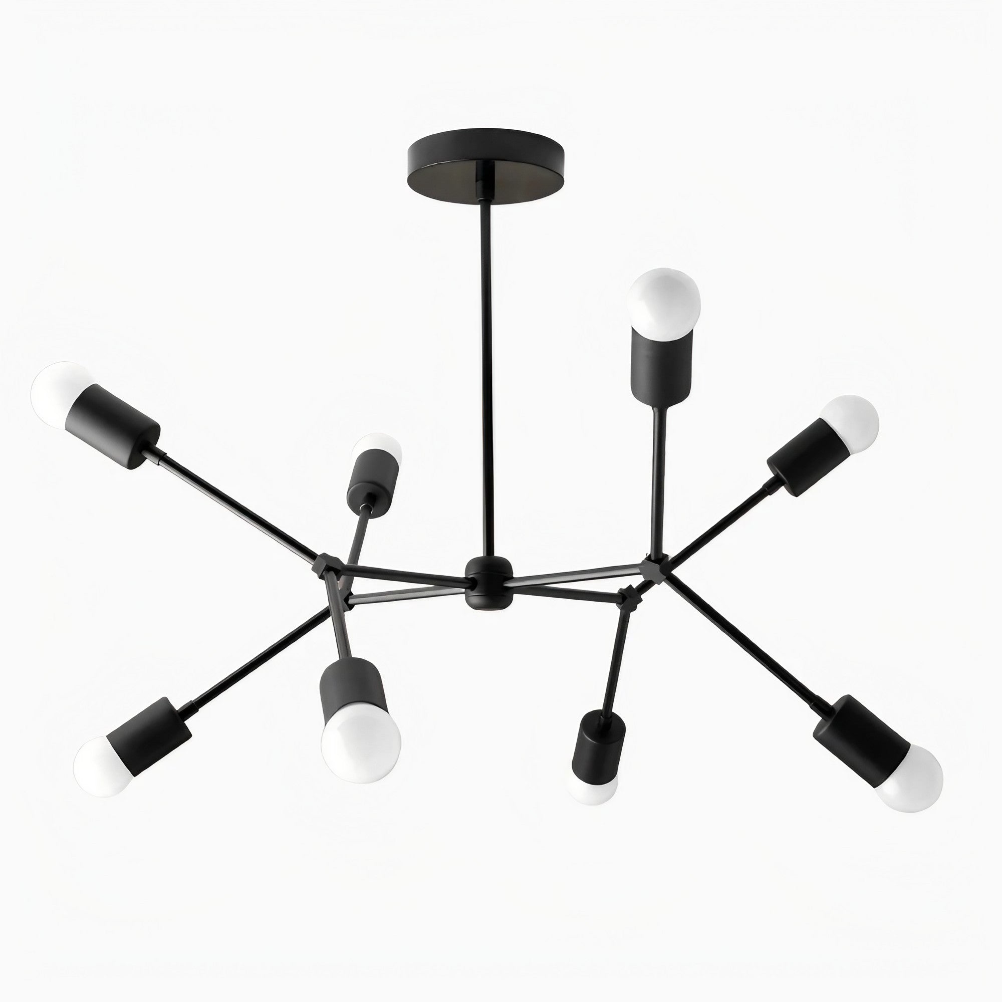 Mobilux Line Modern Geometric Chandelier - Brass Ceiling Light Fixture