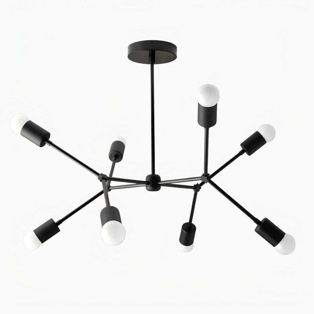 Mobilux Line Modern Geometric Chandelier - Brass Ceiling Light Fixture