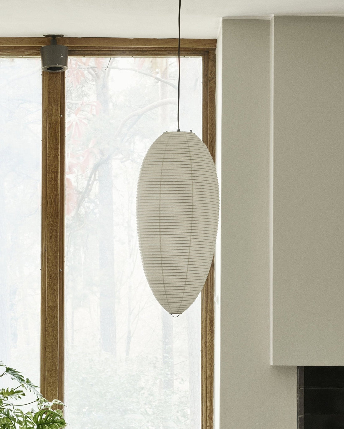 Washi-Papier-Pendelleuchte – Warmes Kastanienlicht für elegante Innenräume