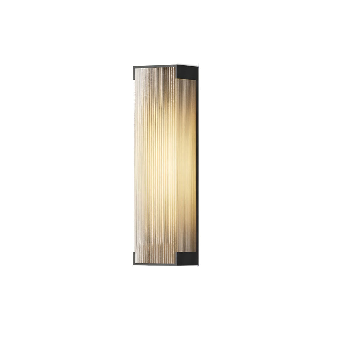 Rechteckige Außenwandleuchte - Moderne schwarze Lampe für Veranda &amp; Garten
