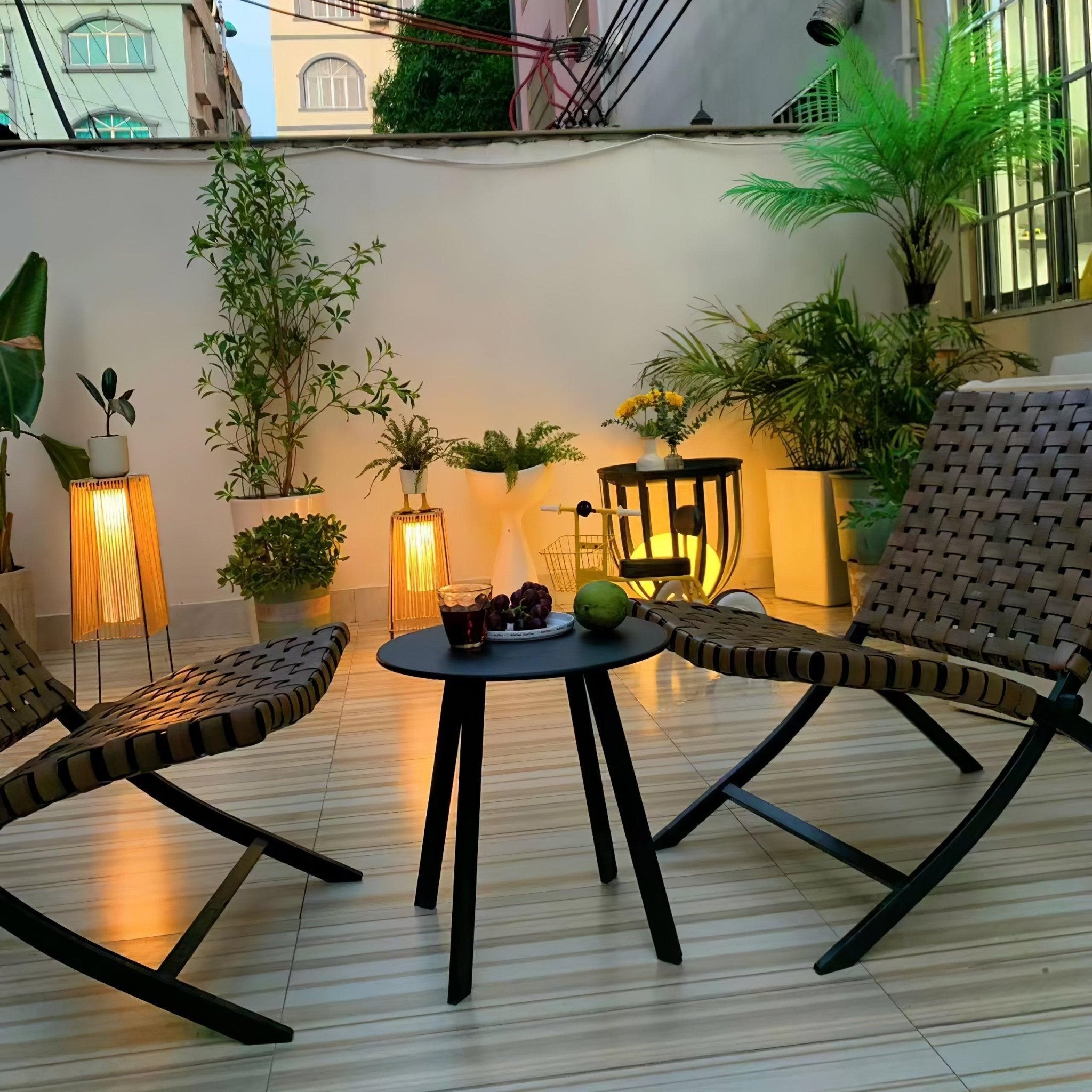 Plastic Rattan Outdoor Post Light - Solar Post Lamp Ideal