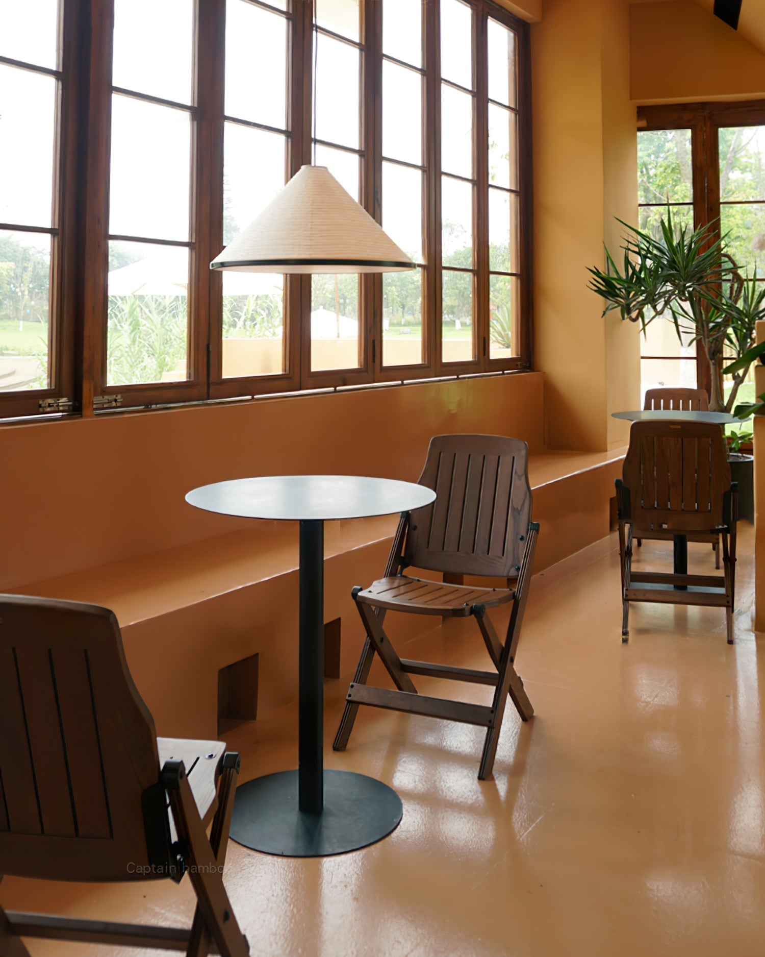 Washi Paper Pyramid Pendant Lamp - Handcrafted Light for Living Room