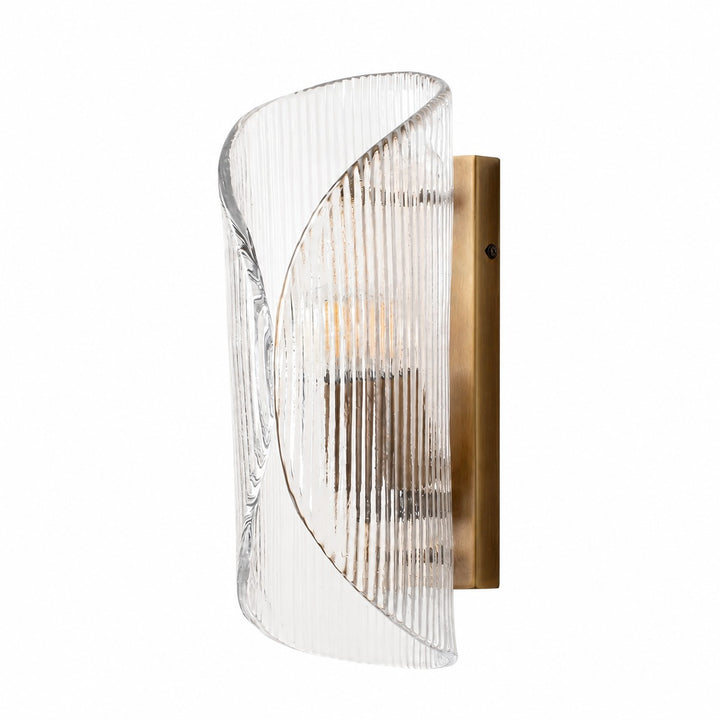 Vintage Ripple Glass Wall Sconce