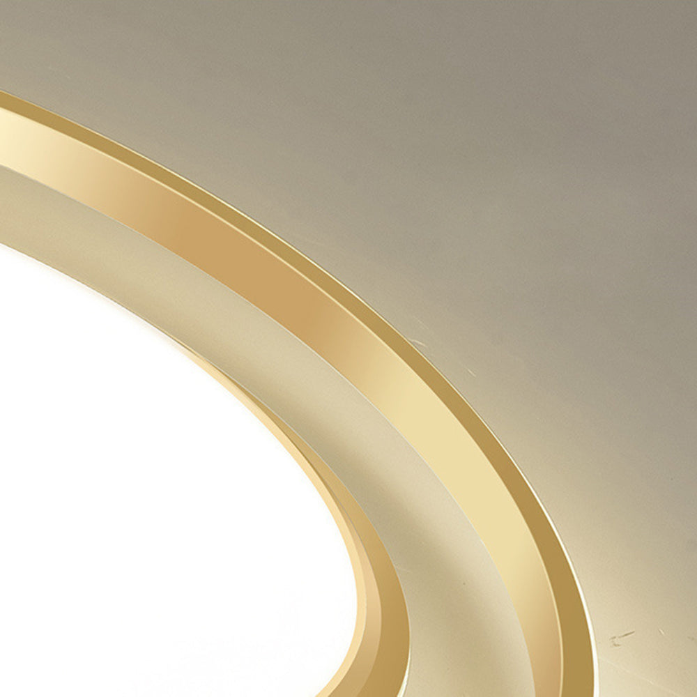 Metal LED Circle Ceiling Light - Modern Acrylic Design for Bedroom