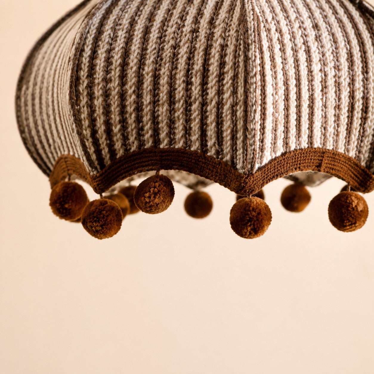 French Vintage Striped Fabric Pendant Lamp