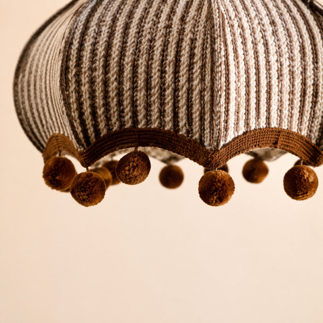 French Vintage Striped Fabric Pendant Lamp